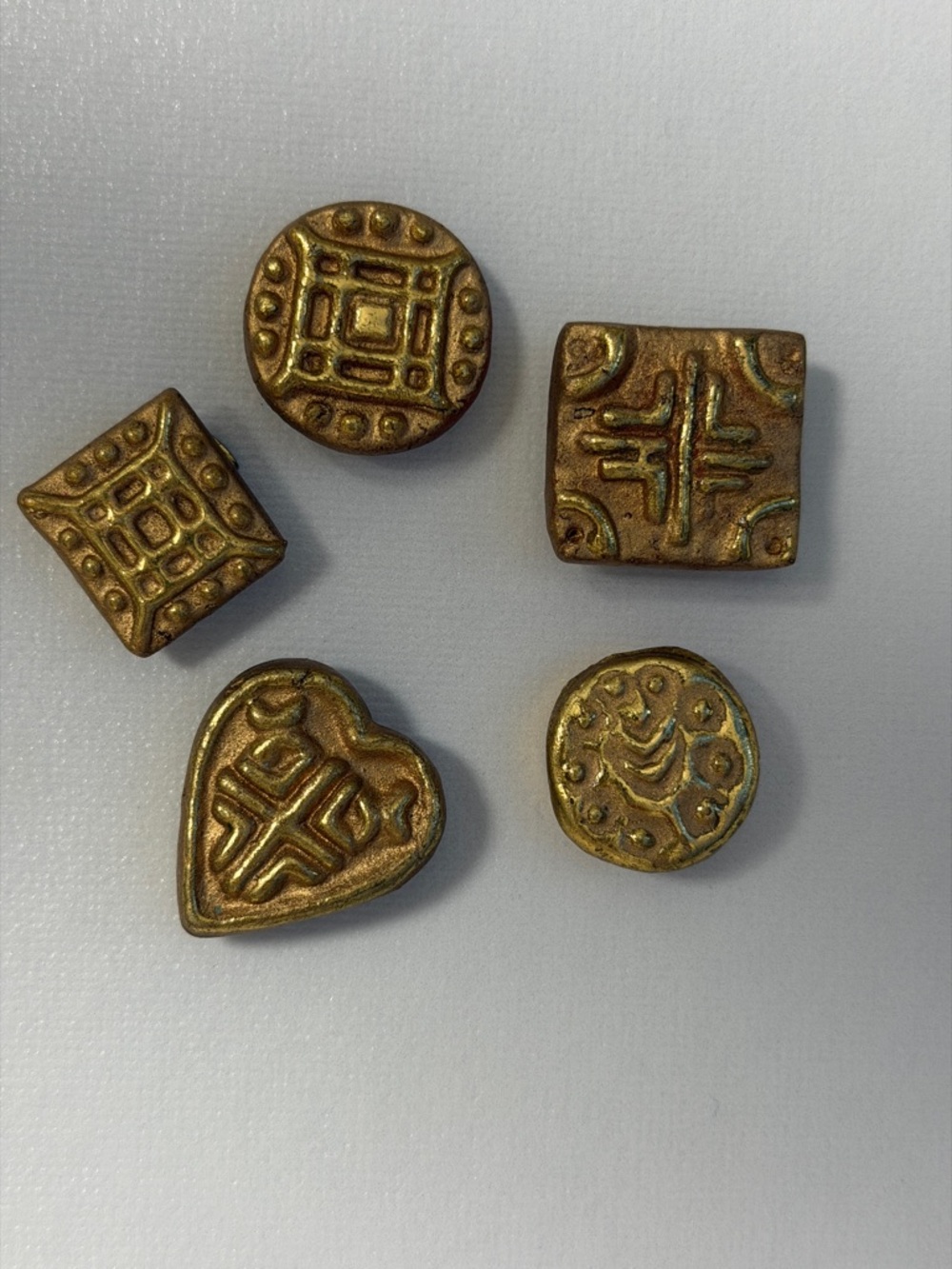 Decorative Gold Button Covers- Women Accessories